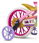 Bicicleta Infantil Aro 12 Menina Princesa Disney Nathor Lind Cor Rosa