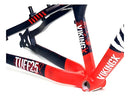 Quadro Vikingx Tuff X-25 Aro 26 Aluminio Dirt Jump Bike Cor Roxo/Laranja