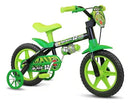 Bicicleta Infantil Nathor Aro 12 Menino Black De 2 A 5 Anos Cor Preto/Verde
