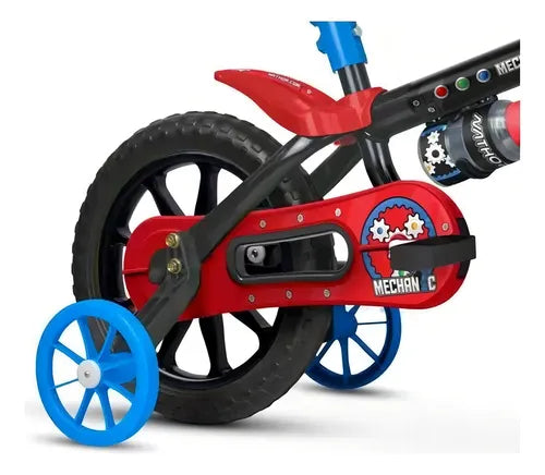 Bicicleta Mechanic Aro 12 - Nathor Cor Preto/Vermelho Tamanho do quadro Aço