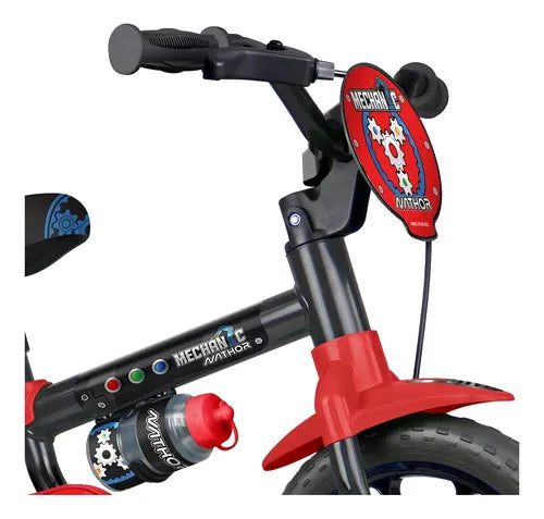 Bicicleta Mechanic Aro 12 - Nathor Cor Preto/Vermelho Tamanho do quadro Aço