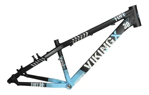 Quadro Vikingx Dirt J Tuff X-30 Alumínio Preto Azul Tam 26