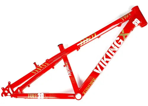 Quadro Vikingx Dirt Jump Tuff X-30 Alumínio - Vermelho
