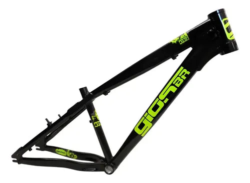 Quadro 26 Gios 4trix Tam. 14 Wheeling / Grau Diversas Cores Cor Preto/verde Fluor